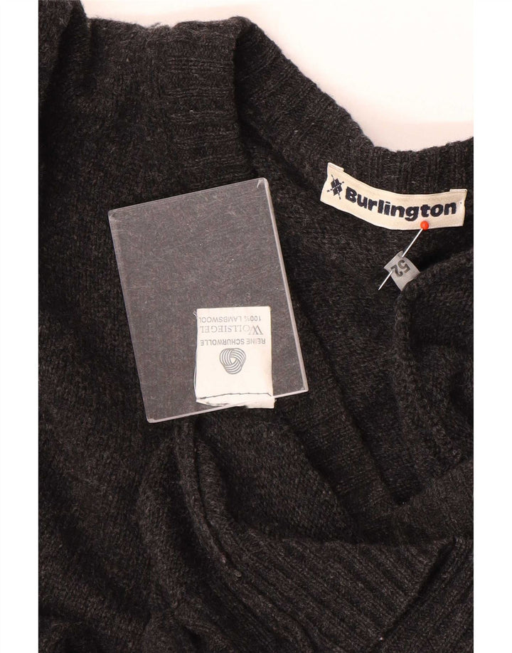 Burlington Pulover cu decolteu în V pentru bărbați IT 52 XL Lână gri