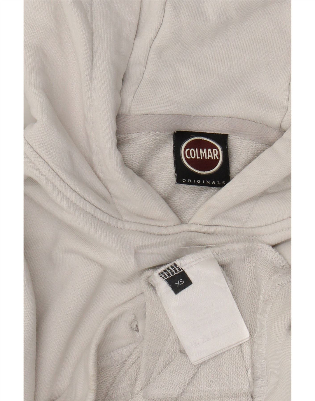 Pulover pentru damă COLMAR Crop Oversized Hoodie UK 6 XS Bumbac alb