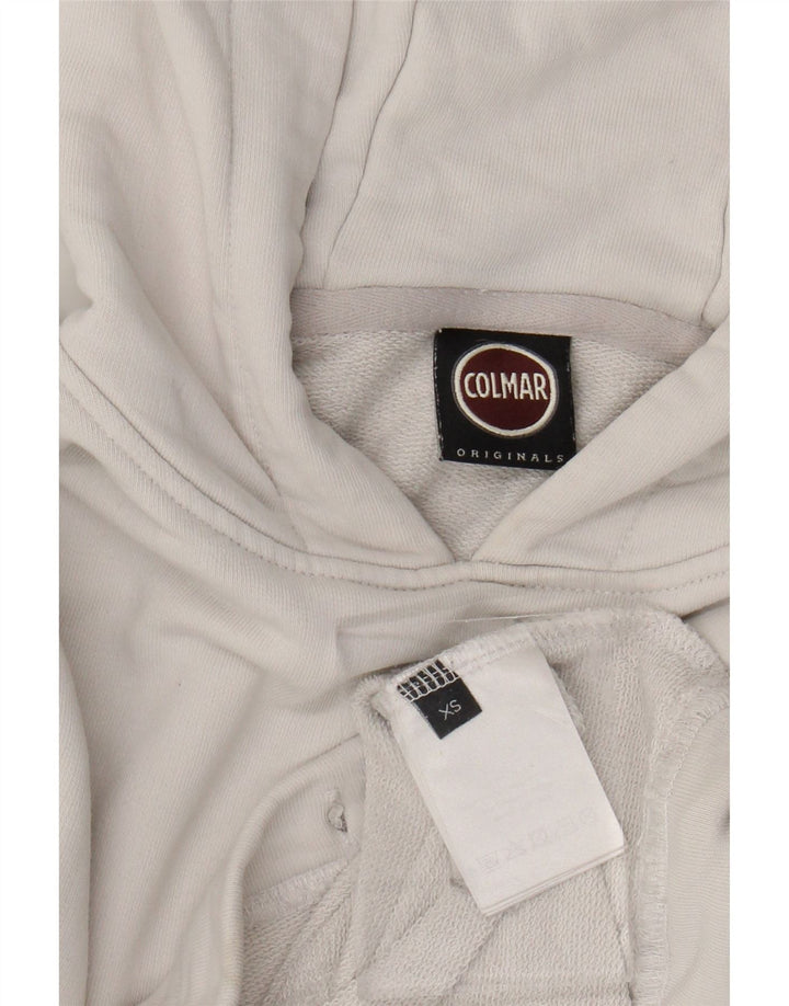 Pulover pentru damă COLMAR Crop Oversized Hoodie UK 6 XS Bumbac alb