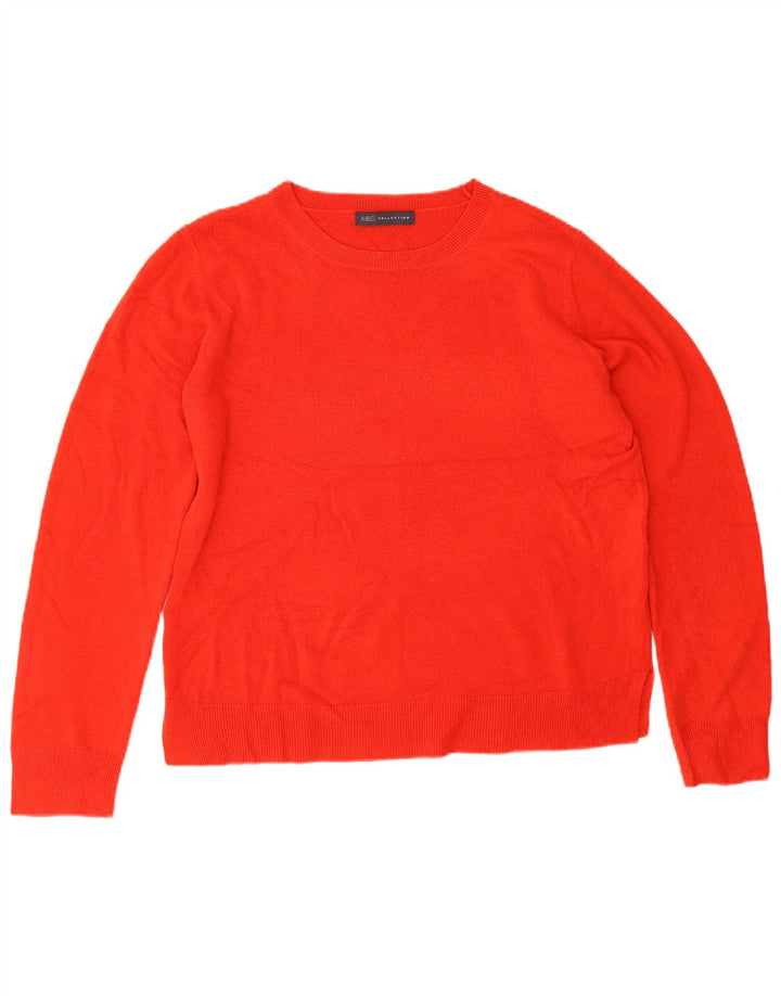 Marks & Spencer Pulover supradimensionat cu gât de barcă pentru femei UK 16 Large Red