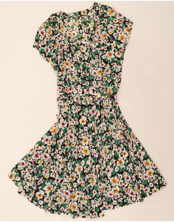 Rochie Wrap Vintage pentru femei UK 12 Medium Multicolor Floral