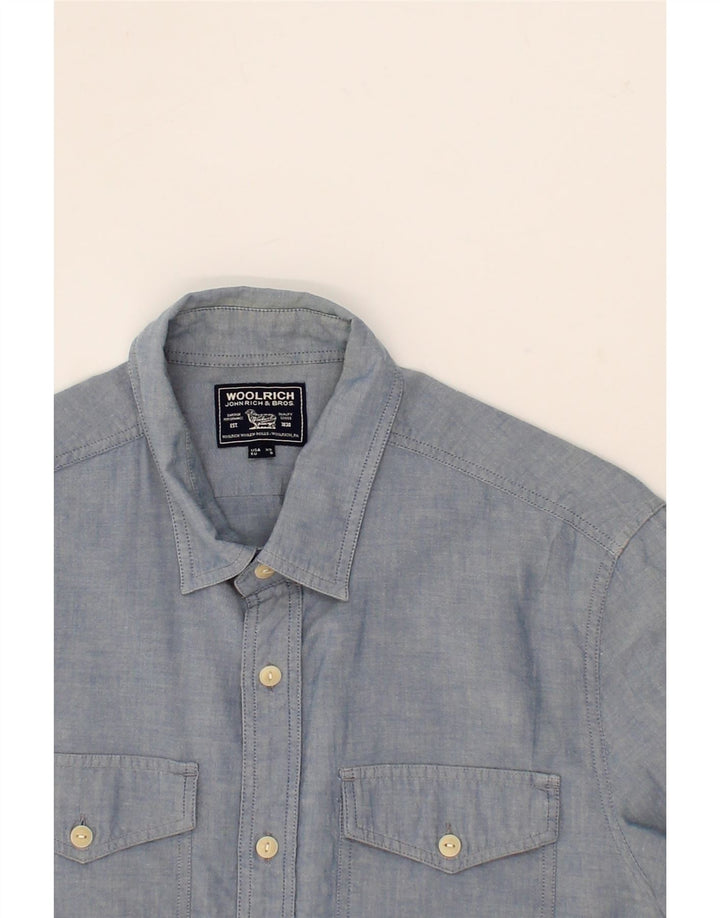 WOOLRICH Mens Shirt Small Blue Cotton Vintage Woolrich and Second-Hand Woolrich from Messina Hembry 