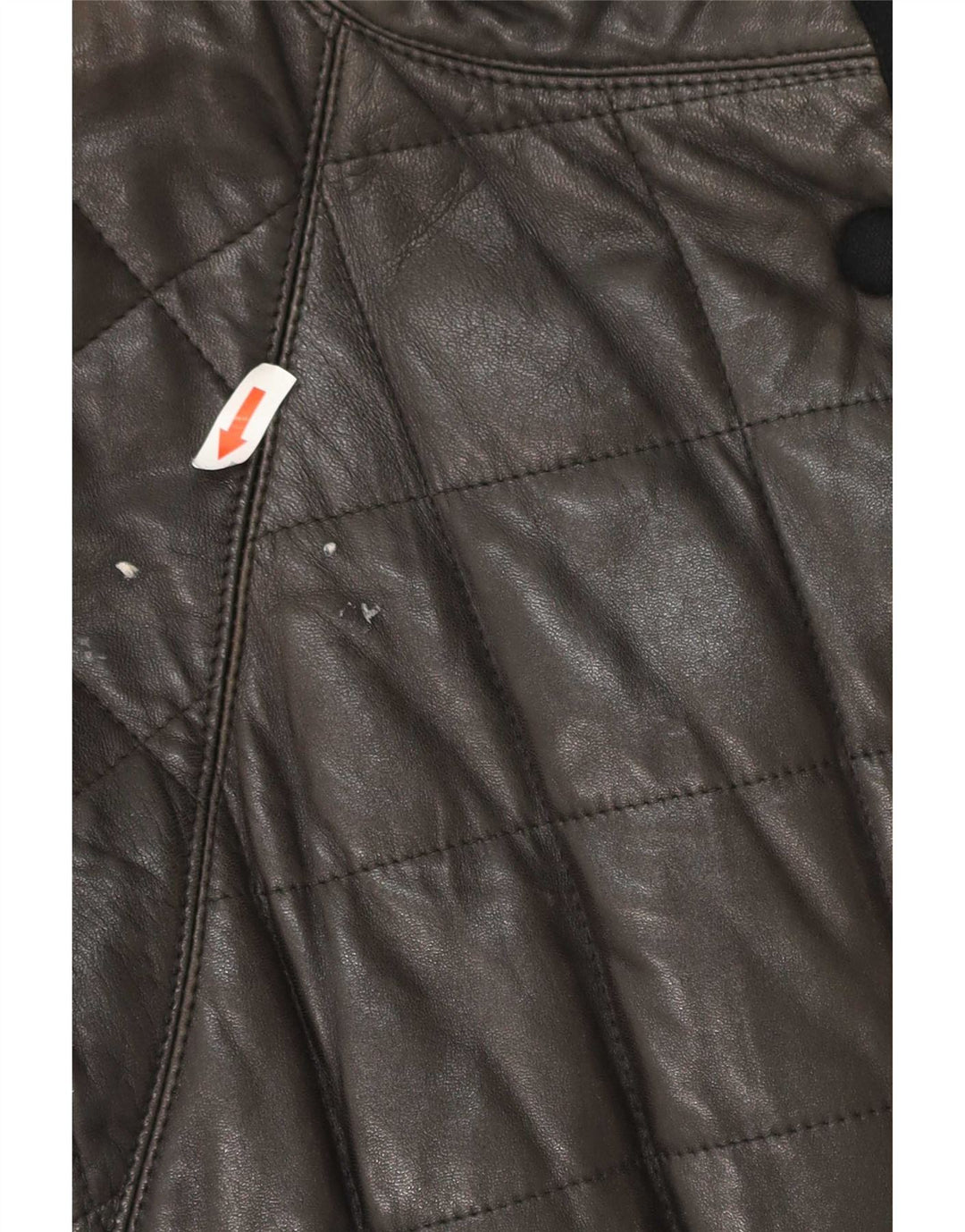 Palton din piele căptușit vintage pentru femei UK 12 Medium Black