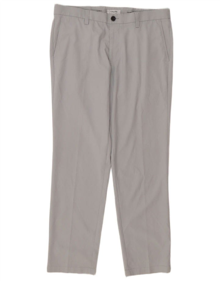 Pantaloni casual drepti Calvin Klein pentru bărbați W36 L31 poliester gri