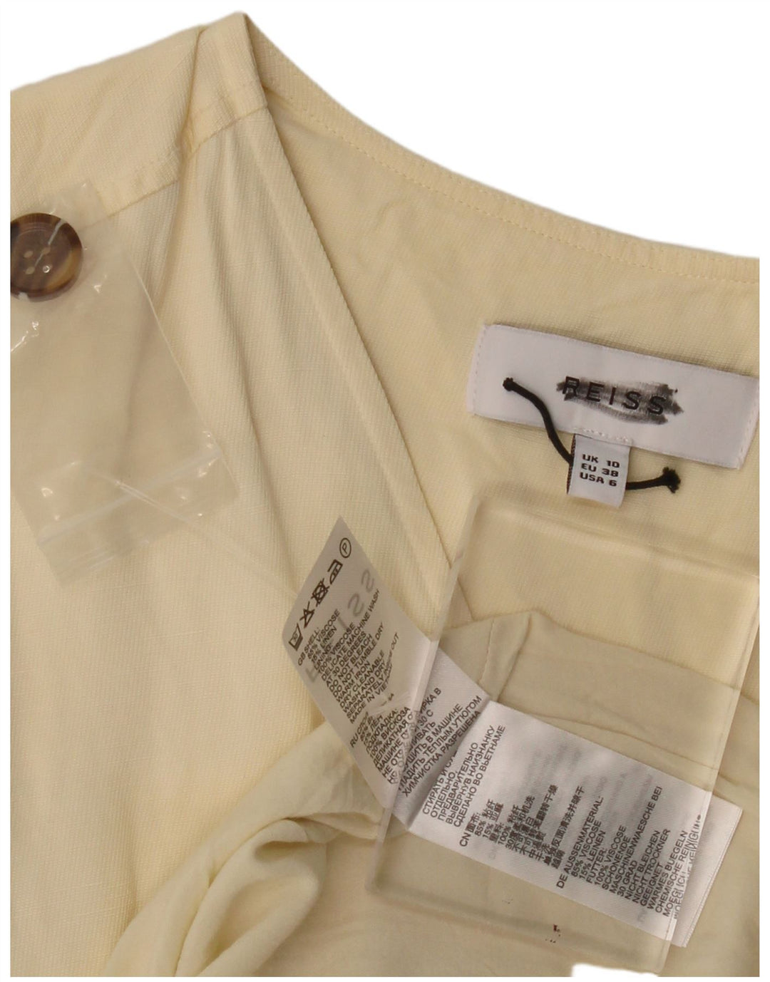 Rochie teacă pentru femei REISS UK 10 Small Beige Viscose