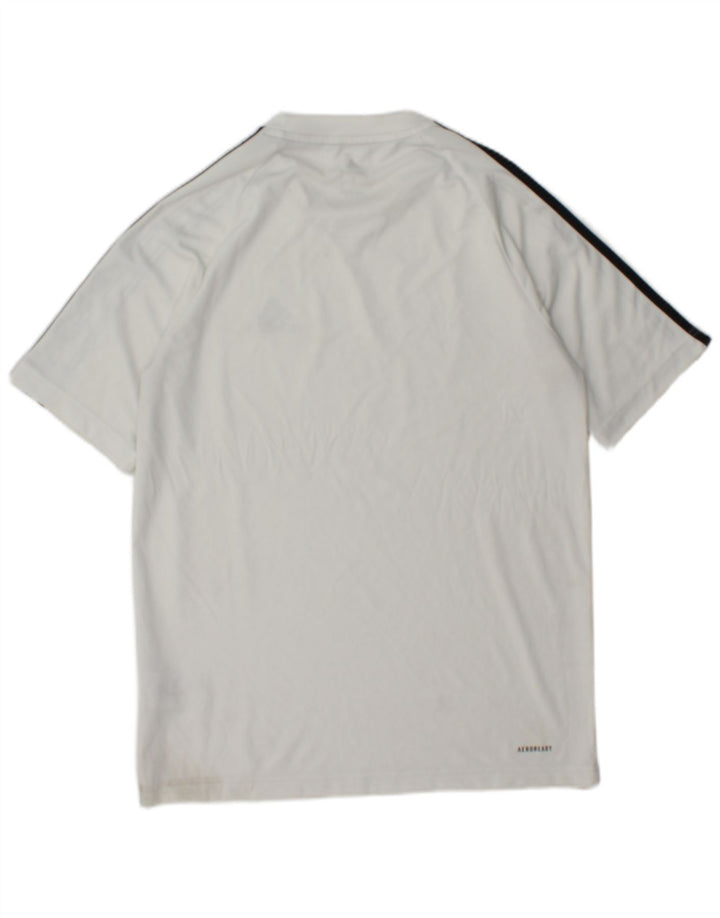 Tricou Adidas Aeroready pentru bărbați Top mic, alb, poliester color bloc