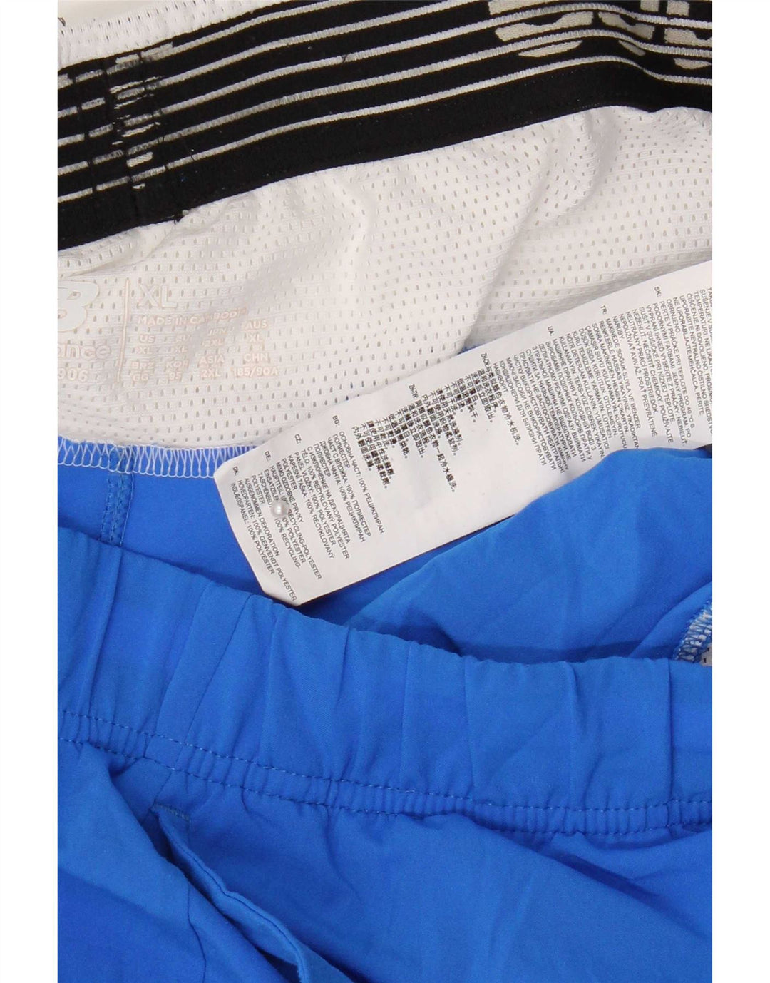 Pantaloni scurți sport New Balance pentru bărbați XL, albastru, poliester color bloc