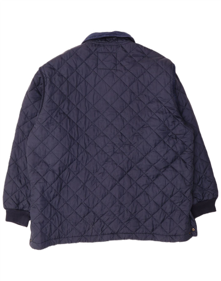 Jachetă matlasată pentru bărbați European Project UK 44 2XL Nailon bleumarin