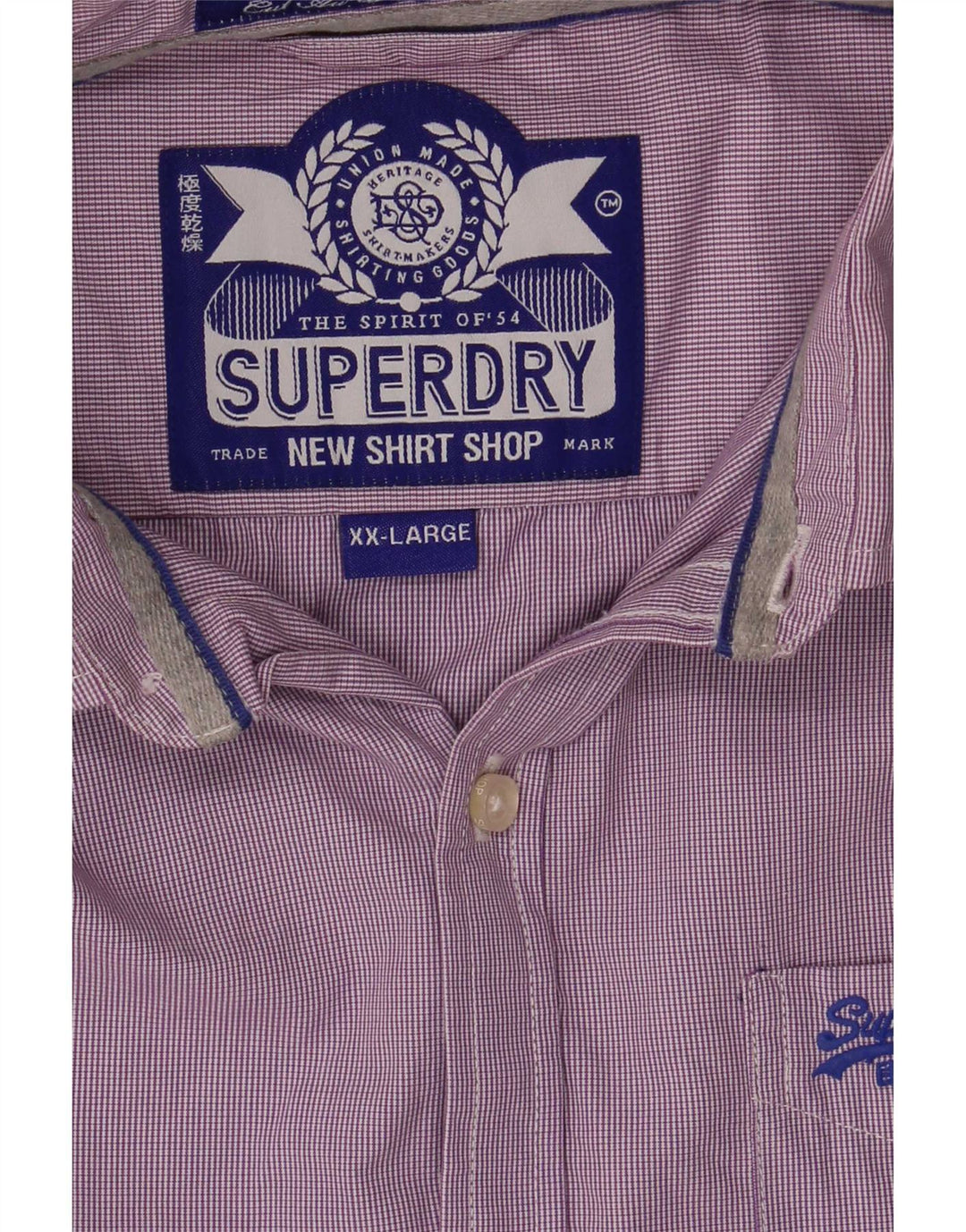 Cămașă pentru bărbați Superdry 2XL, purpuriu, din bumbac