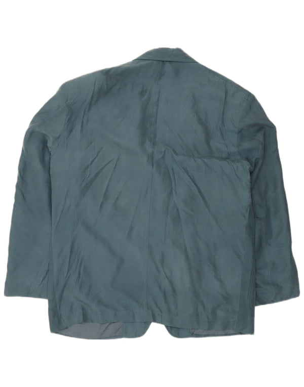 TRUSSARDI Jachetă pentru bărbați cu 2 nasturi IT 54 2XL Blue Silk