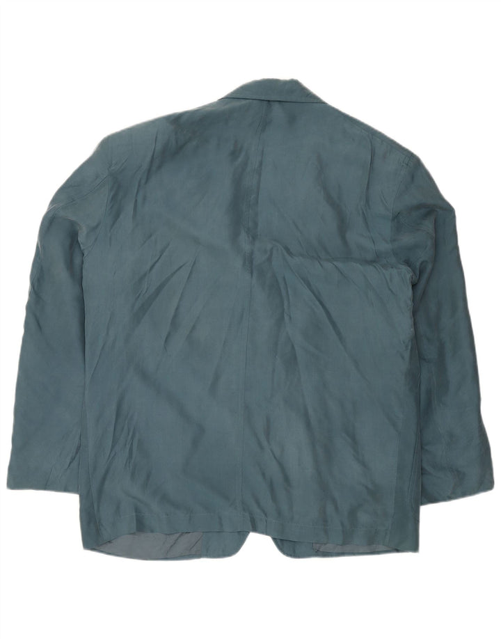 TRUSSARDI Jachetă pentru bărbați cu 2 nasturi IT 54 2XL Blue Silk