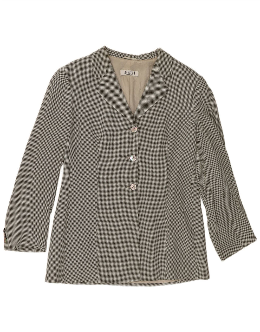 Jachetă Blazer pentru femei Marella cu 3 nasturi UK 14, mare, albă, din viscoză