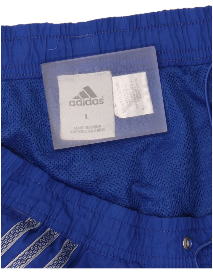 Pantaloni scurți sport Bermude Adidas pentru bărbați, mari, albastru, poliester color bloc