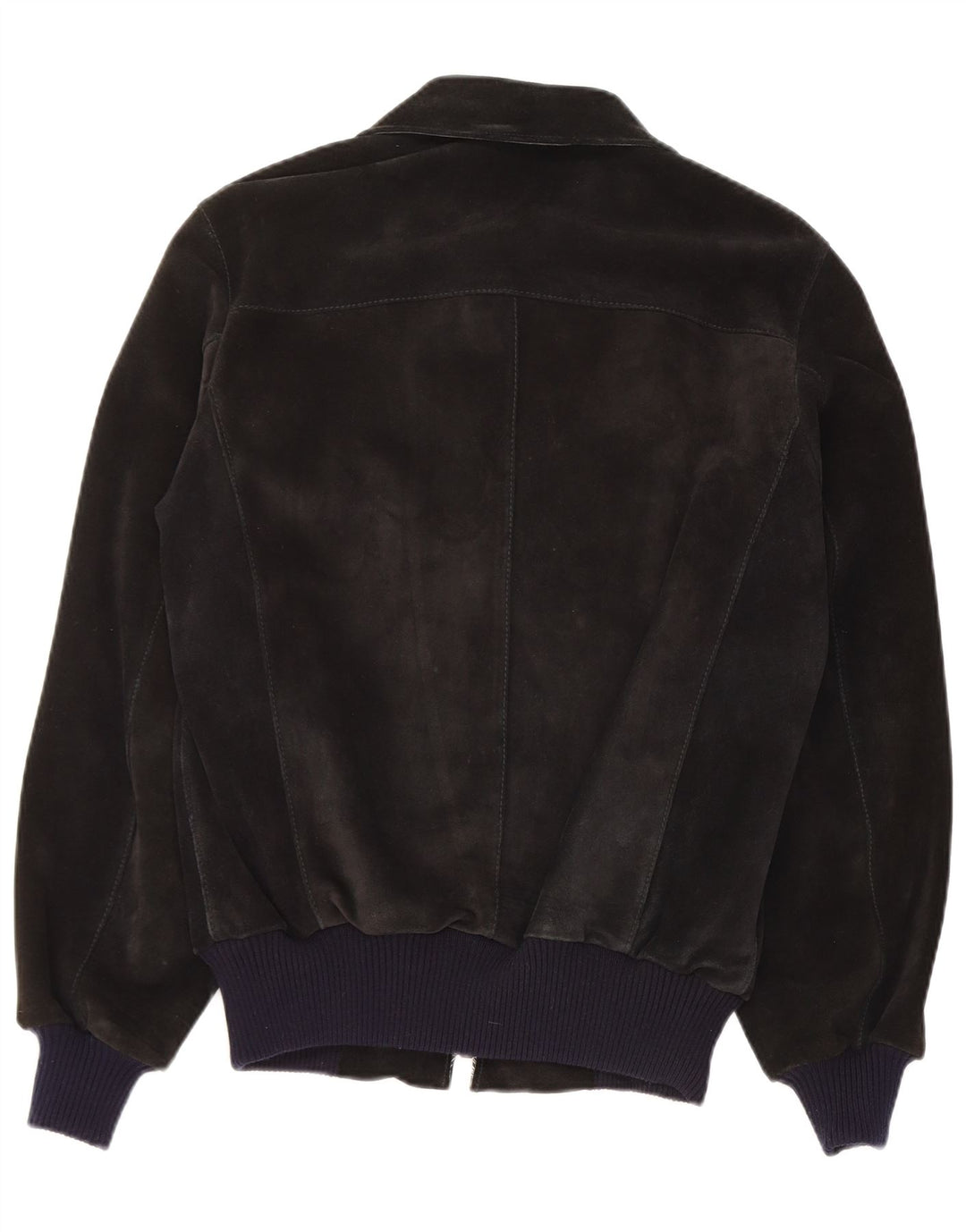 Bomber vintage pentru bărbați din piele intoarsa UK 38 Medium Black Leather