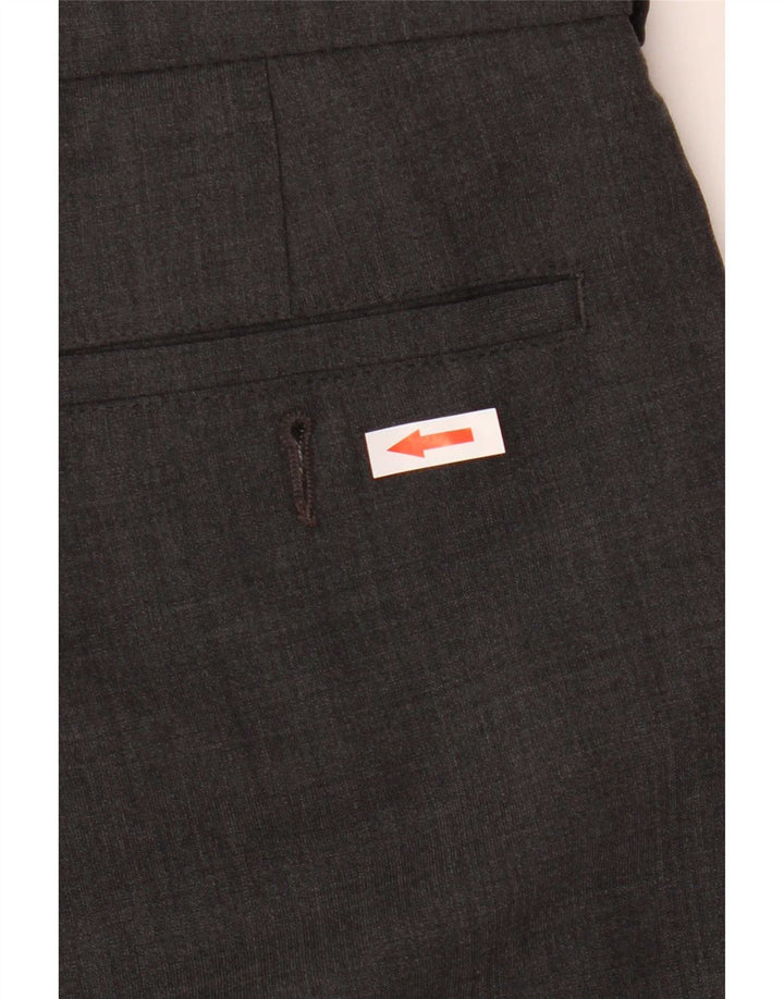 Marks & Spencer Pantaloni de costum croiți pentru bărbați L34 L28 Poliester gri