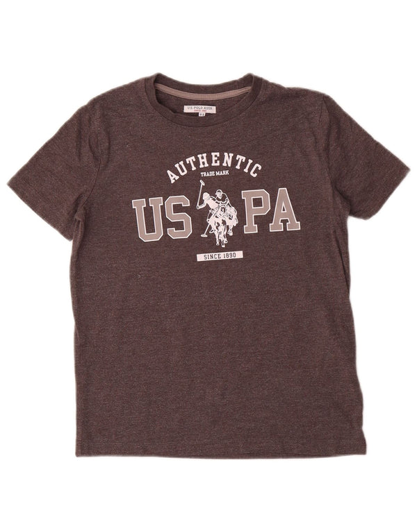 U.S. Polo Assn. Tricou grafic pentru baieti Top 8-9 ani bumbac gri