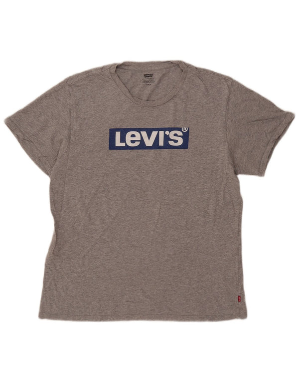 Tricou grafic pentru bărbați Levi's Top din bumbac gri mediu
