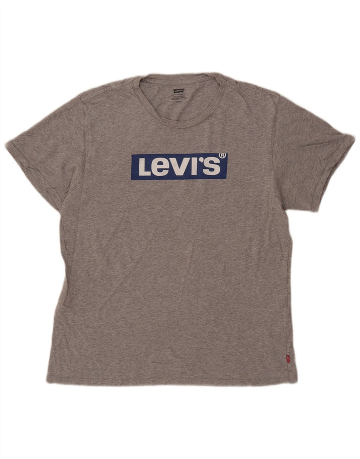 Tricou grafic pentru bărbați Levi's Top din bumbac gri mediu