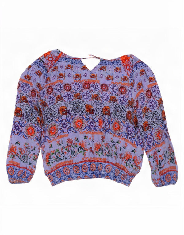 Bluză supradimensionată cu mânecă lungă pentru femei Desigual UK 18 XL Blue Floral
