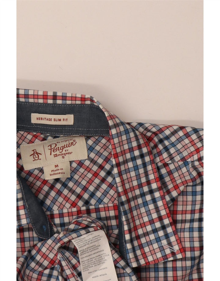 Cămașă pentru bărbați Penguin Heritage Slim Fit, bumbac mediu multicolor cu carouri