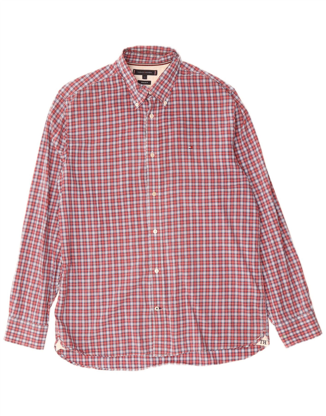 Cămașă pentru bărbați Tommy Hilfiger, cu tăiere obișnuită, mare, roșu, din bumbac