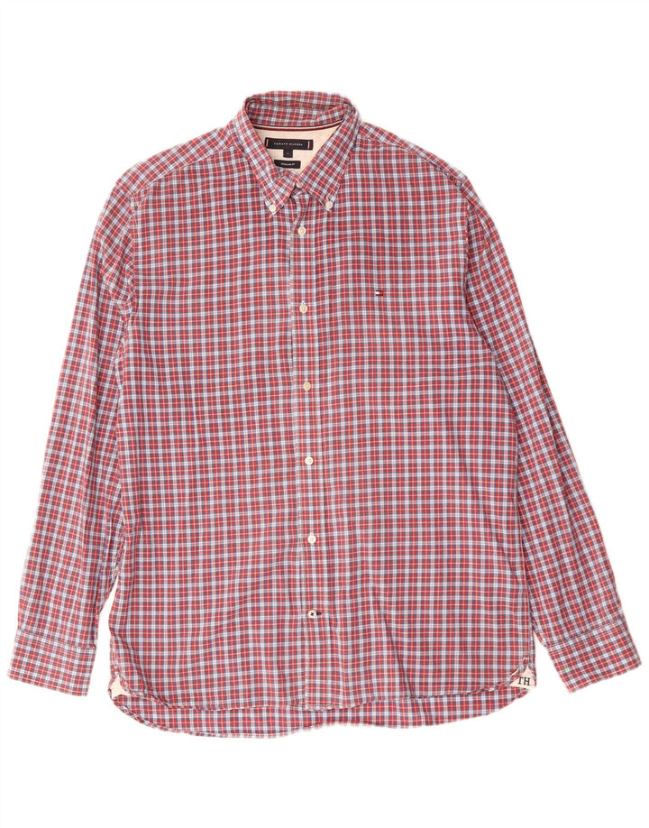 Cămașă pentru bărbați Tommy Hilfiger, cu tăiere obișnuită, mare, roșu, din bumbac