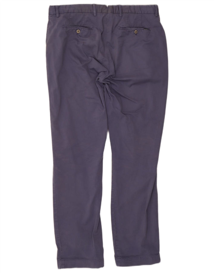 Pantaloni drepți Hackett pentru bărbați L36 L32 Bumbac bleumarin