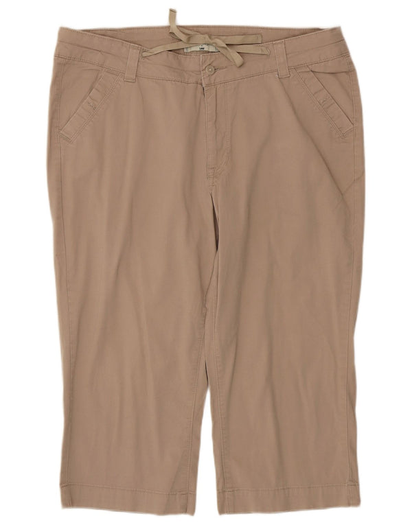 Pantaloni drepti Capri Riders Lee pentru femei US 16 2XL W36 L19 bej bumbac