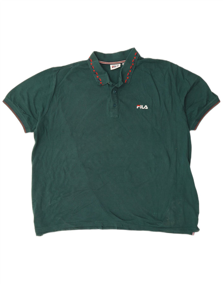 Tricou polo Fila pentru bărbați 2XL bumbac verde