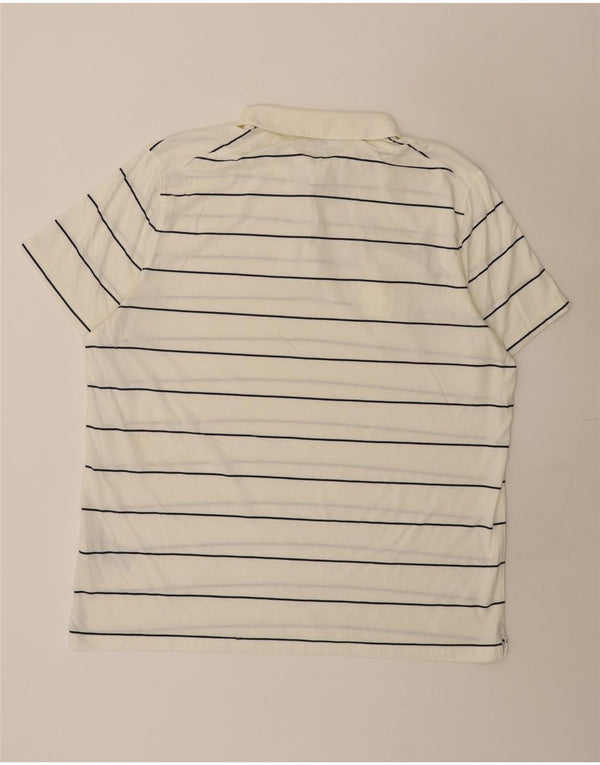Tricou polo Nike pentru bărbați, cu formă regulată, 2XL, bumbac cu dungi albe
