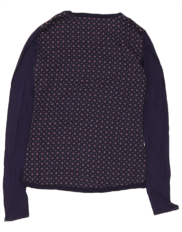 Top pentru femei Tommy Hilfiger cu mânecă lungă UK 12 Medium Bleumarin Geometric