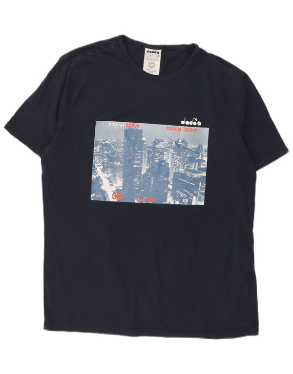 Tricou grafic pentru bărbați Diadora Top XL Bumbac bleumarin