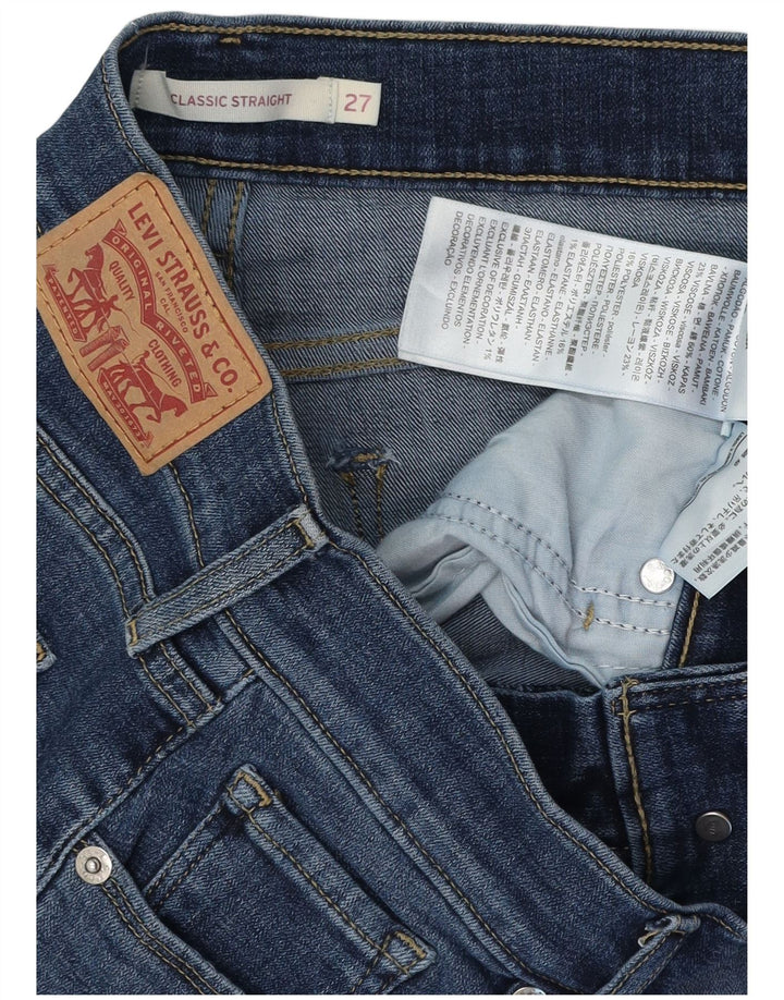 Blugi drepti pentru femei LEVI'S Classic Fit W27 L28 Bumbac albastru