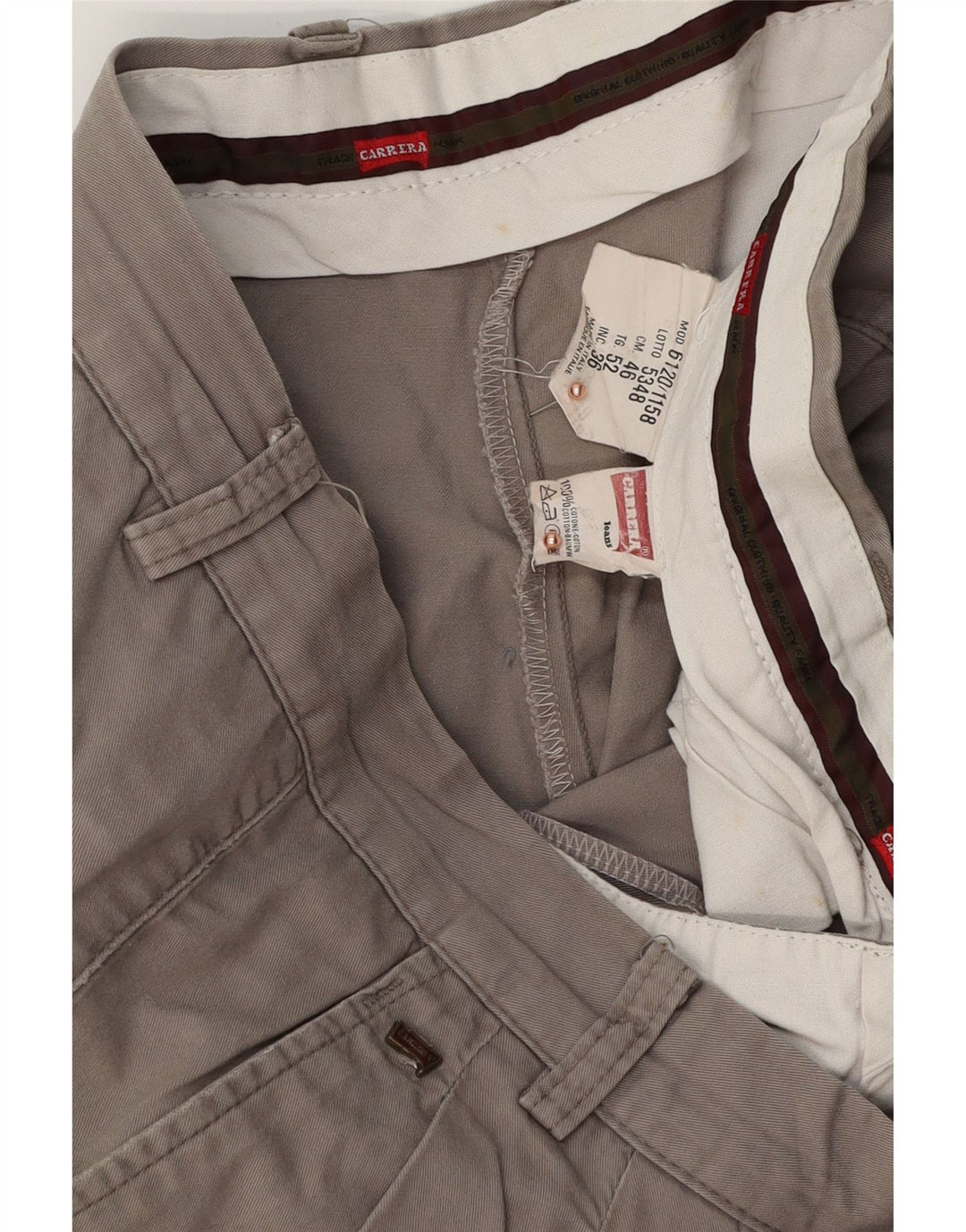 Pantaloni scurți chino pentru bărbați CARRERA W36 mare, gri, bumbac