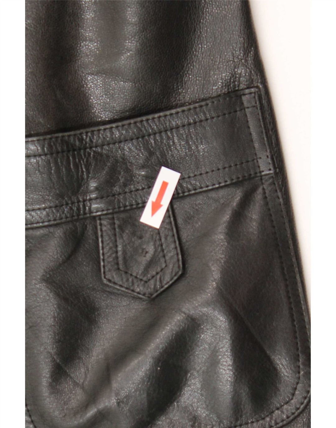 Palton din piele vintage pentru femei IT 52 2XL negru