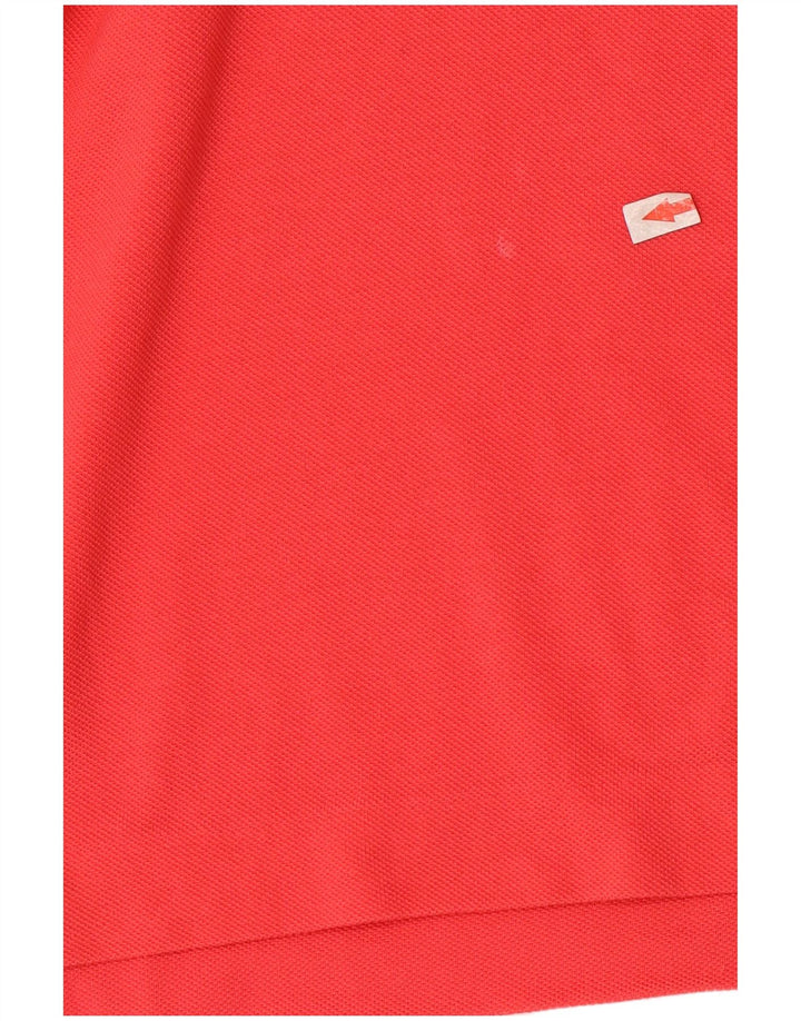 Tricou polo Lacoste pentru bărbați, mărimea 3, bumbac roșu mic