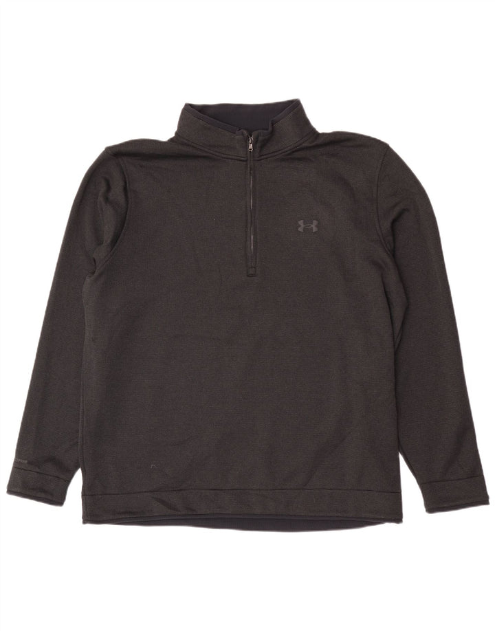 Pulover pentru bărbați Under Armour, cu fermoar și gât, poliester negru 2XL