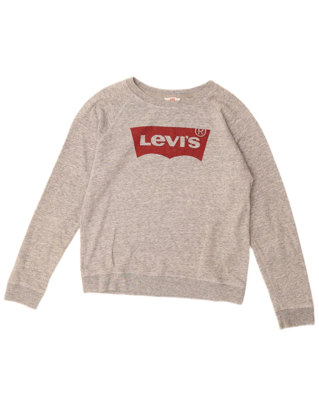 Pulover cu grafic pentru femei LEVI'S UK 12 Bumbac gri mediu