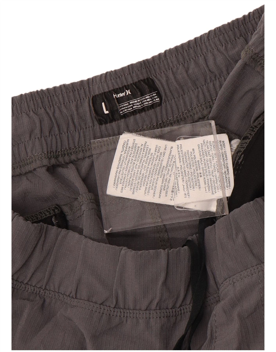 Pantaloni scurți sport HURLEY pentru bărbați, mari, gri, poliester