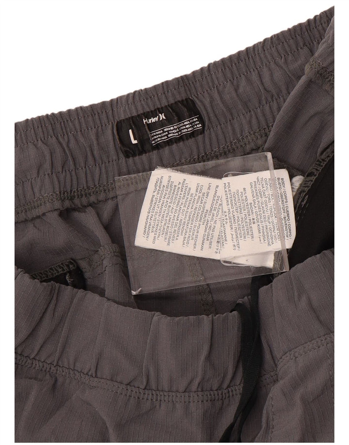 Pantaloni scurți sport HURLEY pentru bărbați, mari, gri, poliester