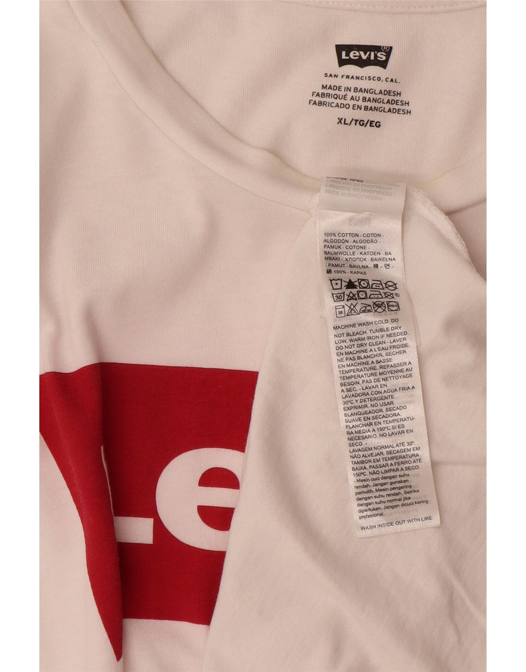 Tricou grafic pentru bărbați LEVI'S Top XL Bumbac alb