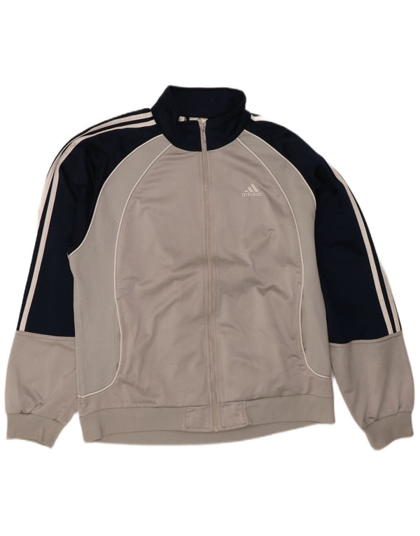 Jachetă de trening pentru bărbați Adidas UK 42/44, mare, gri, poliester color bloc