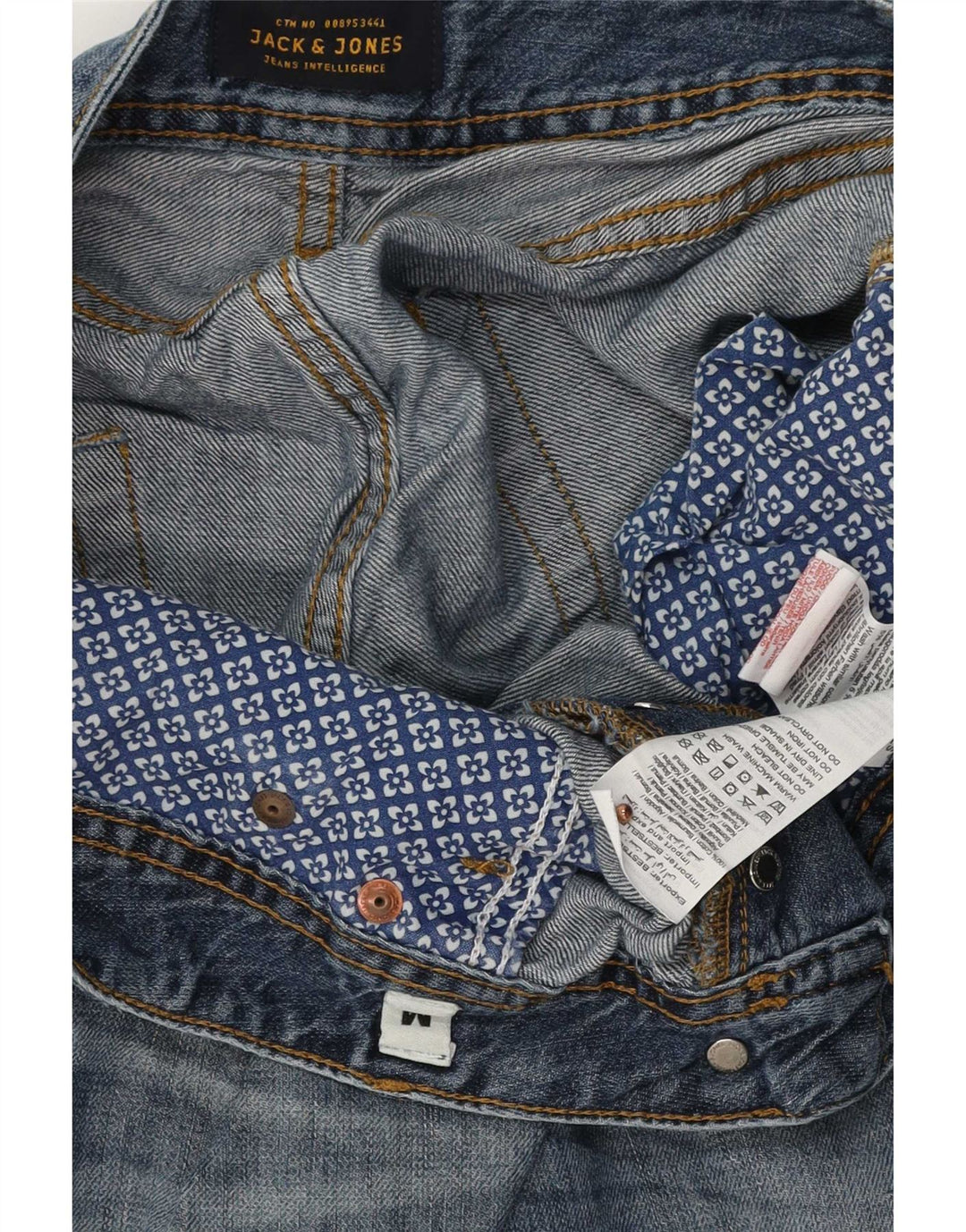 Pantaloni scurți din denim Jack & Jones pentru bărbați, de culoare medie, W32, albastru