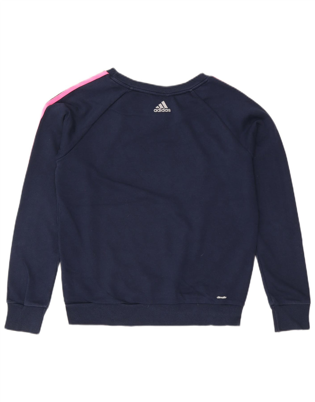 Pulover Adidas Climalite Graphic pentru femei Marea Britanie 12/14 Medium Bleumarin