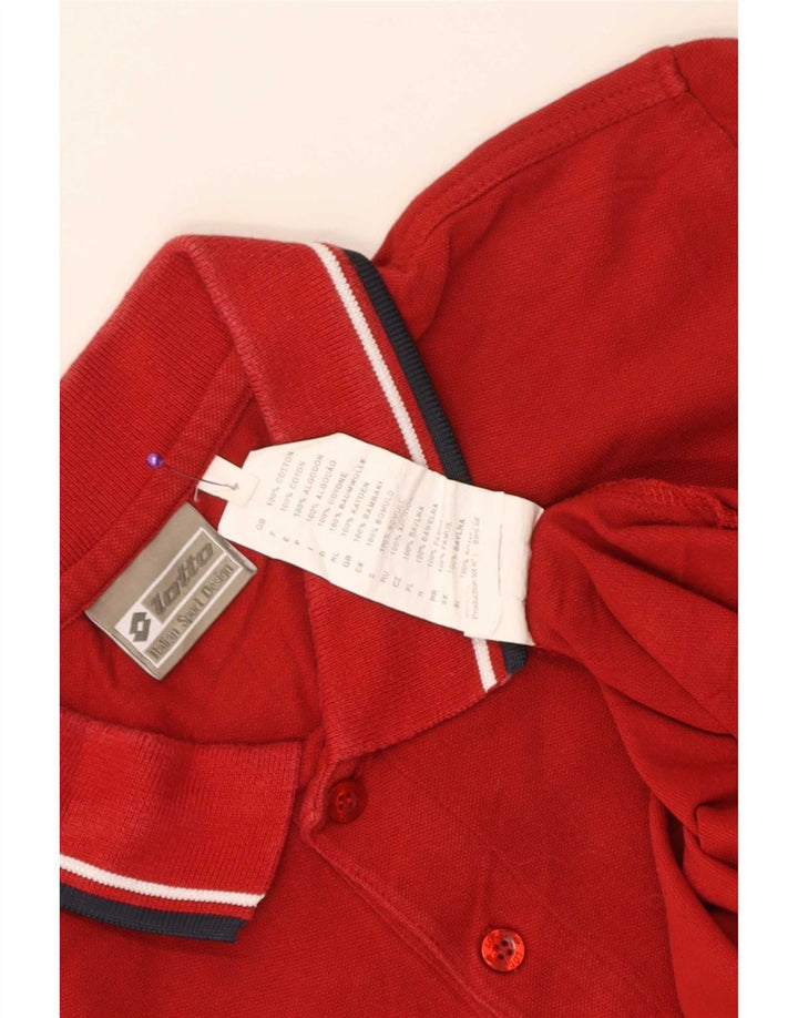 Tricou polo pentru bărbați Lotto, bumbac roșu mare