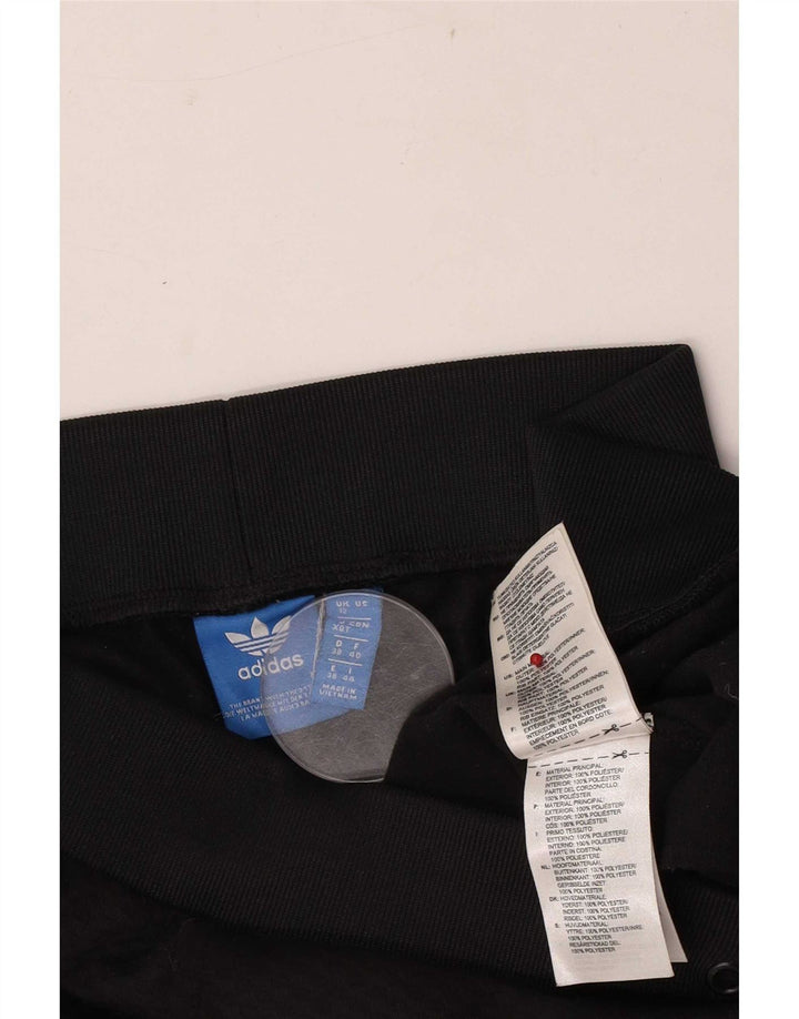 Pantaloni de trening cu grafic pentru femei Adidas UK 12 Poliester mediu negru