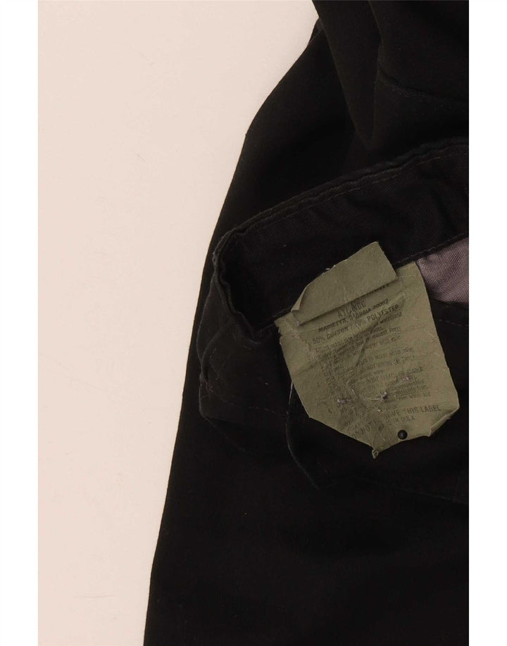 Pantaloni cargo obișnuiți pentru femei vintage, mici, W28 L30, bumbac negru