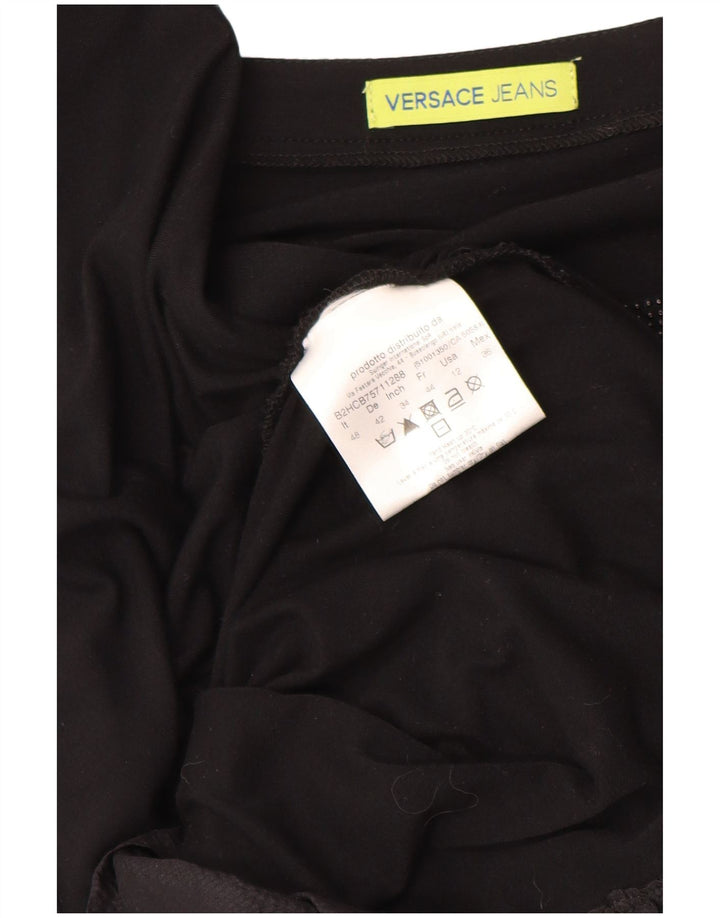 Rochie tunică Versace pentru damă, IT 48 XL, viscoză neagră