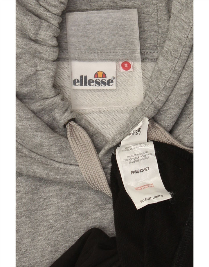 Pulover cu glugă pentru bărbați Ellesse, bumbac color bloc, gri mic