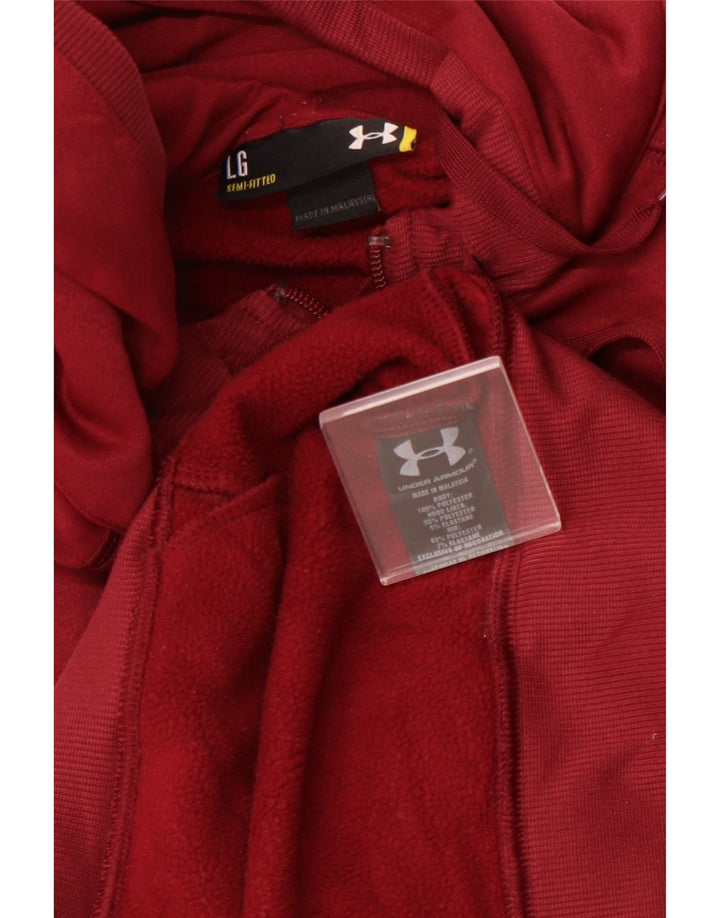 Pulover cu capotă cu fermoar pentru femei UNDER ARMOUR UK 16 Poliester burgundy mare